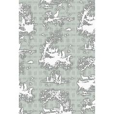 a gray and white wallpaper with animals on it