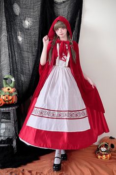 ❤️Little Red Riding Hood Club❤️
-Content-
Dress+Shoes+Panic Red Hood Costume, Red Riding Hood Cape, Little Red Riding Hood Costume, Hood Cape, Riding Hood Costume, Dress Shawl, Disney Princess Costumes, Red Riding Hood Costume, Alice Angel