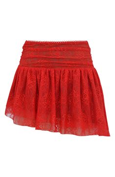 Decadently ruffled tiers bring swishy movement to a lightweight miniskirt cut from georgette and lacy sequin fabric. Hidden side-zip closure Lined 90% polyamide, 10% elastane Dry clean Imported Lace Mini Skirt, Rose Skirt, Red Mini Skirt, Micro Mini Skirt, Red Skirt, Rose Lace, Lace Corset, Red Skirts, Sequin Fabric