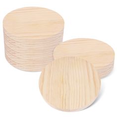 wooden coasters stacked on top of each other