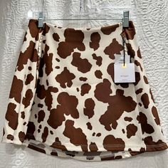 Never Worn! Tags Still Attached. Cow Print Skirt, Print Skirt, Cow Print, Printed Skirts, Cow, Womens Skirt, Skirt, Tags, Women Shopping