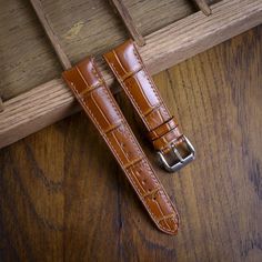 All leather we use have premium quality, giving our customers the best product with comfort, softness and added beauty to your beloved timepiece. Our straps go with QUICK RELEASE SPRING BAR that help you change strap easily and no scratch for your watch. Product detail: - Leather: Alligator leather - Color: Light Brown - Thickness: 2,2mm Orders will be completed within 05 to 07 working days from the date of payment. + Regular international shipping: Takes around 3-4 weeks ++Express delivery: We Classic Brown Watch Accessories For Gift, Classic Brown Leather Bracelet For Formal Occasions, Brown Leather Bracelet For Formal Occasions, Business Leather Watch With Bracelet Strap, Timeless Leather Watch Bands As Gift, Brown Leather Watch Accessories For Business, Classic Brown Leather Bracelet For Everyday, Classic Brown Leather Bracelet, Formal Brown Leather Watch Accessories