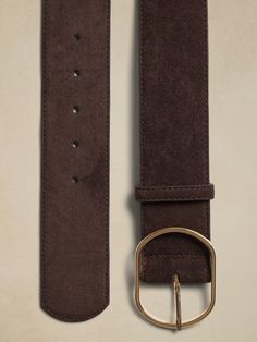 This statement piece is perfect for wearing over dresses. Made exclusively for Banana Republic Factory. #533072 Stylish Women’s Belts, Belts For Women Jeans, Working Clothes, Jeans Belt, Brown Jeans, Suede Belt, Jean Belts, Banana Republic Factory, Buckle Belt