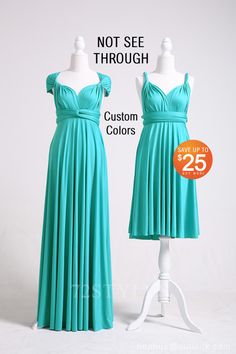 Turquoise Infinity Dress, Bridesmaid Dress,Convertible Multiway Dress Turquoise Bridesmaid Dress, Teal Wedding Cake