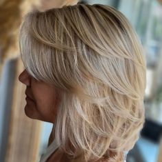 Medium Hair Styles For Women Over 50 Layered Bobs, Feathered Hairstyles For Fine Hair, Medium Feathered Hair, Super Layered Hair Short, New Hairstyles For 2023 Women, Feathered Shag Layered Hairstyles, Shoulder Length Layered Bob With Bangs, Feathered Short Hair, Bob Hairstyles Medium Length