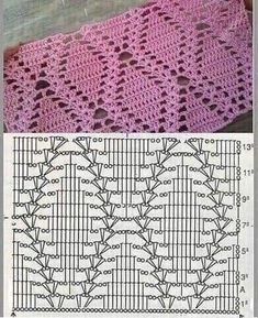 crochet patterns for blankets and rugs are shown in two different pictures, one is