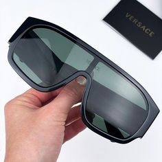 Versace Ve4439 Gb1/71 Sunglasses Black Dark Green Shield Unisex Brand: Versace Collection 2022 Model: Ve4439 Color Code: Gb1/71 Gender: Women/Unisex Frame Color: Black Lens Color: Dark Green Lens Material: Plastic Frame Shape: Single Lense / Shield Frame Style: Full-Rim Frame Material: Plastic Size: 133x1x145 100% Uv Protection. Made In Italy. Full Retail Package With All Accessories: Case, Cloth And All Paperwork. 100% Authentic! Designer Black Shield Sunglasses With Square Frame, Designer Black Shield Sunglasses With Uva Protection, Designer Black Sunglasses With Uva Protection, Luxury Black Shield Sunglasses With Uv Protection, Luxury Black Polarized Shield Sunglasses, Black Shield Sunglasses With Uv Protection And Square Frame, Versace Medusa Sunglasses, Vintage Versace Sunglasses, Green Shield