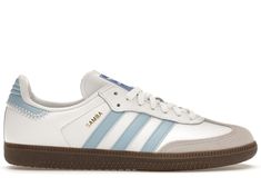 adidas Samba OG White Sky Blue Adidas Samba Og White, Samba Shoes, Preppy Shoes, Adidas Samba Og, White Sky, Cute Nike Shoes, Shoe Inspo, Girly Shoes