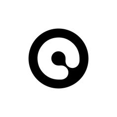 a black and white logo with the letter o in it's center, on a white background