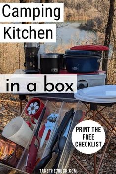 camping kitchen in a box print the free checklist