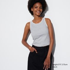 Ribbed Cropped Sleeveless Bra Top | UNIQLO US Uv Protection Clothing, Chino Joggers, Healthy Style, Uniqlo Tops, Tank Top Camisole, Customer Feedback, Styling Ideas, Bra Straps, Top Design