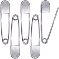 PRICES MAY VARY. SIZE AND QUANTITY: 5” or 12.7cm length, approximate 1” or 2.7cm wide (closed). These jumbo safety pins are made of 3.2mm wire, super heavy duty. Each pack includes 5 pieces. STRONG MATERIAL: The large safety pins are made of high grade stainless steel which are strong and sturdy. It can withstand quite a bit of pressure and do not bend easily. It is ideal for uses that require extra strength. SAFETY: The locking safety pin top covers the straight sharp point which ensure your sa Amazon Peccy Pins, Giant Safety Pin, Pins For Clothes, Large Safety Pin, Pin Head, Hand Sewing Needles, Sewing Needles, Safety Pins, Head Design