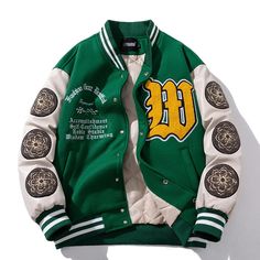 Varsity jacket Baseball Jacket Women, Streetwear Coat, Hip Hop Trends, Oversize Casual, Y2k Clothes, Letterman Jacket, Women Street, Fall Coat, Oversized Jacket