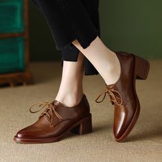 CHIKO Sauda Round Toe Block Heels Oxfords Shoes Oxford Shoes Heels, Oxford Shoes Outfit, Persian Fashion, Oxfords Shoes, روتين العناية بالبشرة, Oxford Heels, Womens Summer Shoes, Brown Shoes, Women Oxford Shoes