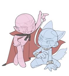 an image of two cartoon characters one is pink and the other is blue, both have wings