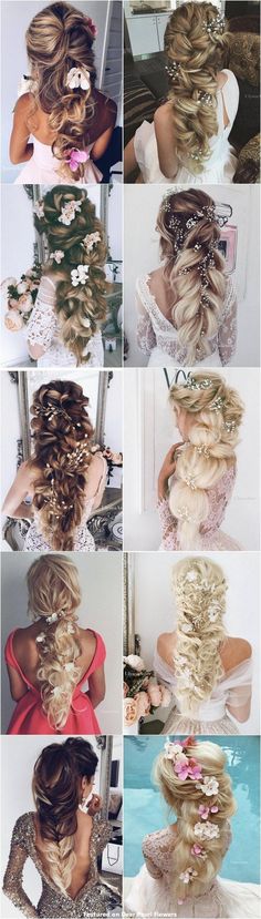 65 New Romantic Long Bridal Wedding Hairstyles to Try / Ulyana Aster http://www.ulyanaaster.com Bridal Wedding Hairstyles, Wedding Hairstyles Updo Messy, Hair Doos, Messy Curls, Romantic Updo, Types Of Hair, Super Hair, Prom Ideas