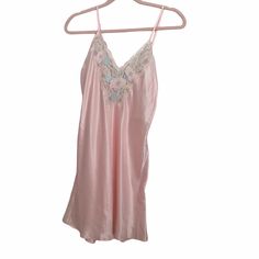 Nwt Vintage Val Mode Pink Slip Dress Size M, Adjustable Straps, See Photo’s For Detailing, Excellent Condition Measurements Length 29” Bust 18” Hips 20” Measured Flat, No Trade, Smoke And Pet Free Environment V..#W Textiles Inspiration, Free People Slip Dress, Night Gown Dress, Pink Slip Dress, Pink Nightgown, Lace Kimono, Victoria Secret Lingerie, Nightgowns For Women, Lace Camisole