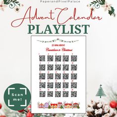 a christmas themed playlist with qr code