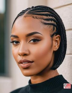 Bob Curly Braids For Black Women, Curly Short Hair For Black Women, Curly Short Braids Black Women, Curly Short Natural Hairstyles, Cornrow Bob Braids, Short Cornrows Braids For Black Women, Bob Cornrow Braids, Cornrow Hairstyles Short Hair, Braid Bob Hairstyles For Black Women