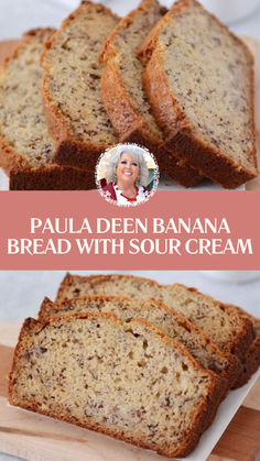 Paula Deen Banana Bread With Sour Cream Sally’s Banana Bread, Gluten Free Sour Cream Banana Bread, Banana Bread With Two Bananas Recipes, Banana Nut Bread With Sour Cream Recipe, Sour Cream Banana Bread Muffins, Banana Bread Made With Sour Cream, Moist Banana Bread With Sour Cream, Banana Bread Sour Cream Recipe, Moist Banana Bread Sour Cream Recipe