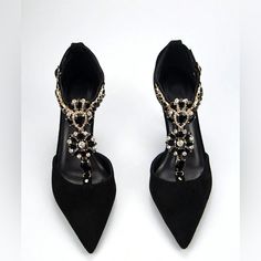 Brand New! - Luxe - High Quality - Pointy Toe - Formal Don’t See Your Size? Please Send Me A Message Item Takes 5-8 Business Days To Ship Chic Embellished Heels For Events, Elegant Heels With Rhinestones For Night Out, Embellished Pointed Toe Evening Heels, Natural Hair Removal, Hair Removal, Shoes Women Heels, Natural Hair, Shoes Heels, Women Shoes