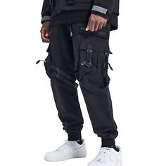 Niepce Streetwear Men's Techwear Pants with Straps Utility Cool Urban Jogger  | eBay Pants With Straps, Mens Techwear, Techwear Pants, Effortless Fashion, Streetwear Mens, Urban Style