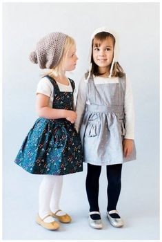 40+ Best outfits winter outfits with ruffles » Home in Fashion Pinafore Dress Toddler, Toddler Dresses Fancy, Toddler Pinafore Dress, Dress Winter Outfit, Copper Pennies, Romper Skirt, Toddler Dress Patterns, Toddler Skirt, Vintage Girls Dresses