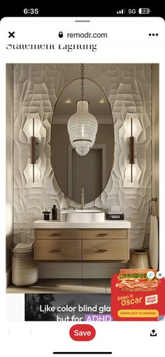 Powder Room With Closet, Powder Room White And Gold, Transitional Modern Powder Room, Pendant Lights In Powder Room, Lux House Interiors, Neo Classic Bathroom Interior Design, Powder Room Wallpaper Luxe, Wc Classic Design, Chandelier In Powder Room