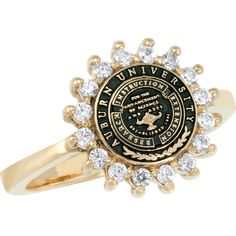 Auburn University Women's Dinner Ring with Diamonds or Cubic Zirconias Auburn Creed, College Dinners, Class Rings College, University Rings, College Rings, Class Rings, Dinner Ring, University Apparel, Graduation Rings