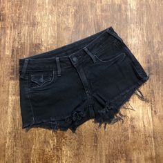 Black True Religion Shorts Size: 24 Nwot Black Stretch Mid-rise Shorts, Mid-rise Stretch Black Jean Shorts, Black Stretch Mid-rise Jean Shorts, Edgy Black Bottoms With Built-in Shorts, Stretch Mid-rise Black Jean Shorts, Edgy Black Bottoms With Short Leg, Edgy Black Short Leg Bottoms, Edgy Black Short Length Bottoms, Edgy Mid-rise Black Shorts