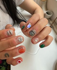 Aesthetic Nail, Edgy Nails, Crazy Nails, Soft Nails, Talk Of The Town, Short Nail Designs