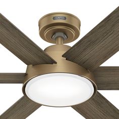 a ceiling fan with a light on it