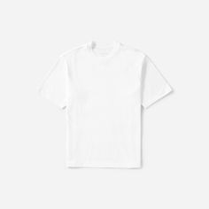 Men’s Premium-Weight Relaxed Crew | Uniform | Everlane White T-shirt With Ribbed Neckline For Everyday, White T-shirt With Ribbed Neckline And Relaxed Fit, Classic White T-shirt With Ribbed Neckline, Modern Tops With Relaxed Fit And Drop Shoulder, Modern Relaxed Fit Top With Drop Shoulder, Minimalist Relaxed Fit Tops For Streetwear, White Boxy Fit Minimalist Top, White Relaxed Fit Essential Top, Modern Tops With Ribbed Neckline For Everyday