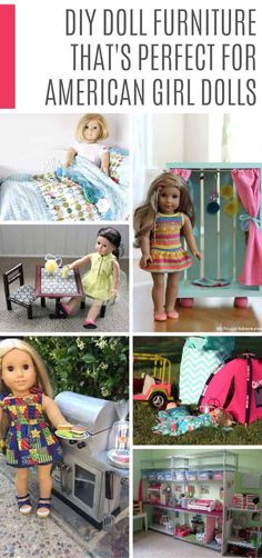 doll furniture that's perfect for american girl dolls is featured in this advert