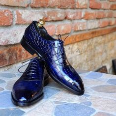 Handmade Classic Dark Navy Alligator/Crocodile Dress Shoes on Storenvy Crocodile Pattern Round Toe Dress Shoes For Workwear, Crocodile Pattern Round Toe Dress Shoes For Work, Semi-formal Leather Shoes With Crocodile Pattern, Fitted Crocodile Pattern Leather Shoes With Pointed Toe, Fitted Crocodile Pattern Dress Shoes With Round Toe, Fitted Dress Shoes With Crocodile Pattern And Round Toe, Fitted Wingtip Dress Shoes With Crocodile Pattern, Fitted Crocodile Pattern Wingtip Dress Shoes, Patent Leather Dress Shoes With Crocodile Pattern