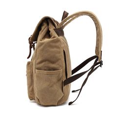 Canvas With Leather Travel Backpack Canvas And Full Grain Leather Rucksack Canvas Laptop Backpack YS138 Model Number: YS138 Dimensions: 11.4"L x 4.7"W x 17.3"H / 29 cm(L) x 12 cm(W) x 44 cm(H) Weight: 2.31 lb / 1.05 kg Hardware: Brass Hardware Shoulder Strap: Adjustable Color: Khaki / Coffee / Army Green / Grey / Black Features: • Canvas With Genuine Natural Leather• Inside 1 Cell Pocket, 1 Wallet Pocket,1 Zipper Pockets, 1 Laptop Pocket.• YKK Zipper• Adjustable Shoulder Strap• Can fit a 15.6" L Leather Travel Backpack, Modern Bag, Business Backpack, Leather Rucksack, Mens Travel, Daily Bag, Black Features, Ykk Zipper, Vintage Canvas