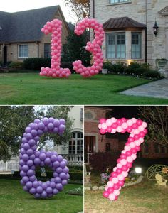 balloons in the shape of letters spelling out the word love are displayed on lawns