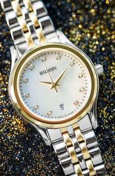 BALMAIN WATCHES Beleganza Diamond Two-Tone Bracelet Watch, 27.5mm | Nordstrom Balmain Watch, Breitling Watches Women, Bulova Watches Women, Elegant Watches Women, Classic Watch Women, Silver Watches Women, Breitling Watches, Gold Watches Women, Swiss Made Watches