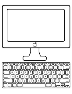 an apple computer with keyboard and mouse