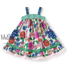 Adorable Sundress For Your Tween! Pink Floral Print Dress For Playwear, Playful Pink Sundress For Playdate, Pink Floral Print Sundress For Playtime, Pink Spring Sundress For Playwear, Pink Sundress For Spring Playwear, Summer Floral Print Dresses For Play, Multicolor Cotton Dress With Lace Trim, Cute Multicolor Lace Trim Dress, Playful Floral Print Dress For Playwear