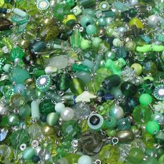 Green Bead Charms Grab Bag - Bulk Glass & Acrylic Dangle Charms - Adorabilities Charms & Trinkets Green Charms, Bead Dangles, N Craft, Green Aqua, Cool Colors, Customized Jewelry, Hanging Photos, Craft Stuff, Grab Bag