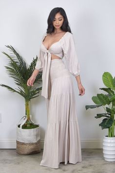 Get ready to slay on your next vacation in this two-piece linen set. Off the shoulder Elastic High Waist Great Stretch Linen Fabric Tall Girl Friendly Lover Archetype, Tall Girl Outfits, Linen Set, Tall Girl, Boho Vibe, Linen Fabric, Pants Set, Off The Shoulder, High Waist