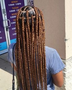 Dark Brown Small Knotless Braids, Style Jumbo Knotless Braids, Ginger Jumbo Braids, Jumbo Box Braids With Color, Jumbo Knotless Braids With Color, Knotless Jumbo Box Braids