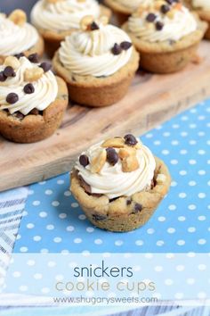 cookies and cream cupcakes on a wooden tray