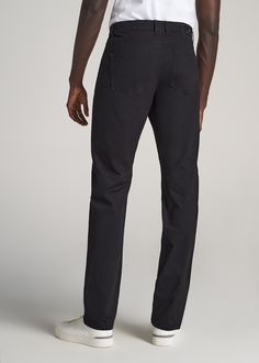 About Our Long Inseam Pants Perfect for date night, the office, the bar and everything in between. Our J1 men's tall pants are the quintessential pair that every guy needs in his wardrobe. We know the struggles of finding good-quality pants for tall men between 6'3” and 7'1”, with lengths that are too short and fits that are downright uncomfortable. Leave those days behind and pick up a pair from American Tall. All of our styles are designed exclusively for tall guys just like you with proper pr Scrubs Dress, Cozy Sleepwear, Tall Men, Men In Black, Tall Pants, Sports Blazer, Long Sleeve Tee Shirts, Black American, Suit Shop