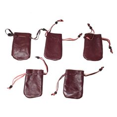 3 x 2 Maroon/Burgundy Leather Drawstring Pouch - Magick Magick.com Soft Leather Pouch For Personal Use, Portable Leather Coin Purse As Gift, Leather Coin Purse, Portable, Ideal For Gift, Brown Portable Pouch For Gift, Brown Leather Coin Purse, Leather Mobile Phone Pouch, Red Leather Pouch For Gift, Gift Brown Soft Leather Coin Purse, Brown Soft Leather Coin Purse Gift