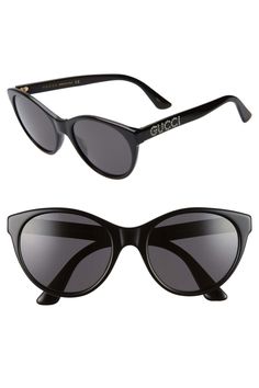 100% AUTHENTIC Gucci GG0419S Round Cat Eye Black w/ Crystal Frame Sunglasses 54 20 140*****$450*****ITALY*****   Rounded lenses and cat-eye frames style Italian-crafted sunglasses that offer full sun protection.  Condition: Brand New in Box Style: Round  Gender: Women's - Size: 54-20-140mm (eye-bridge-temple)  - Frame Color: Shiny Black w/ Crystal - Lens Color: Gray  - Frame Material: Plastic  - Lens: Plastic   - 100% UV protection  - Made in Italy     Item Includes:  Gucci Sunglasses Gucci Case Gucci Pouch, Crystal Frame, Sunglasses Gucci, Gucci Designer, Buy Gucci, Cat Eye Frames, Gucci Sunglasses, Black Crystals, Eye Black