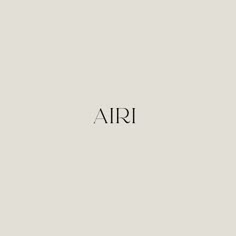 the word airi written in black on a white background