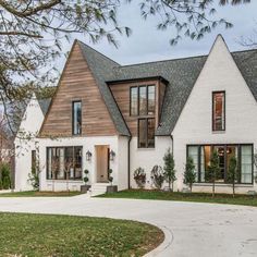 a large white house with lots of windows