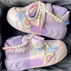 Theme - Y2K · sugarplum · Online Store Powered by Storenvy Pastel Shoes, Preppy Shoes, Pretty Shoes Sneakers, Cute Shoes Heels, Kawaii Shoes, Spring Girl, Sporty Sneakers, Cute Nike Shoes, Cute Sneakers